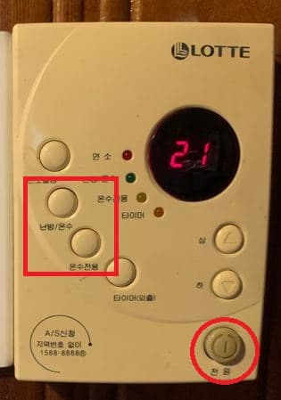 Boiler control panel